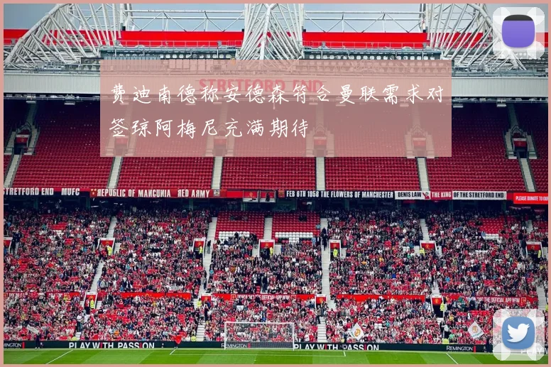 费迪南德称安德森符合曼联需求对签琼阿梅尼充满期待